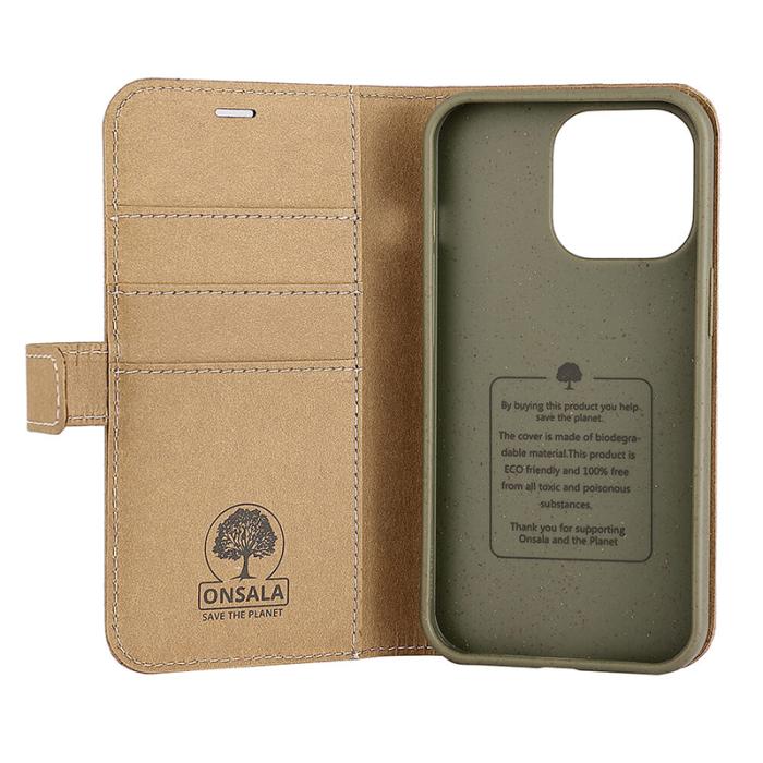 Onsala - Onsala ECO Mobilfodral till iPhone 13 Pro - Ljusbrun
