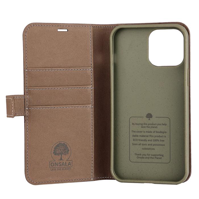 Onsala - Onsala ECO Mobilfodral till iPhone 13 Pro Max - Brun