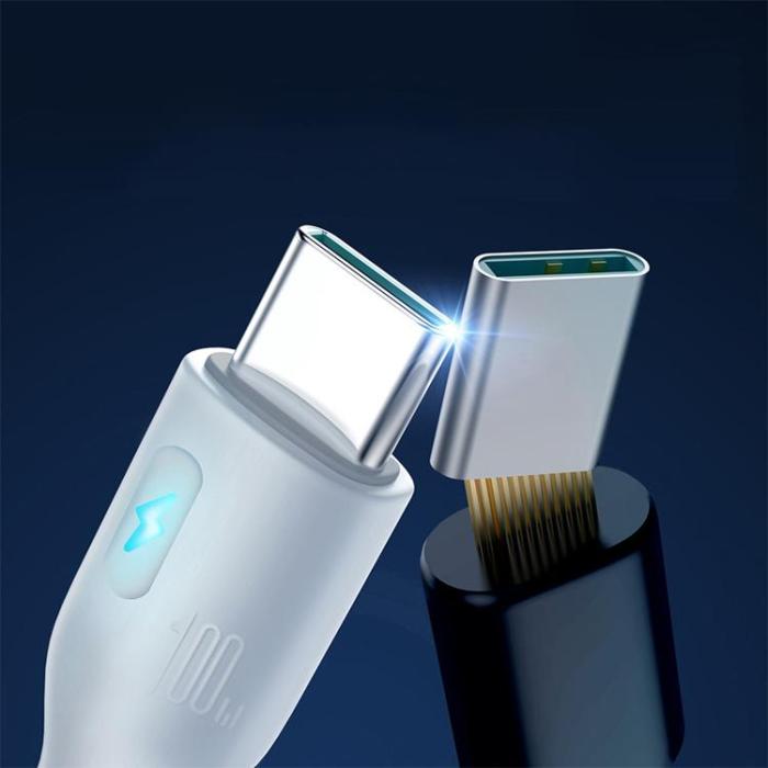 Joyroom - Joyroom USB-C till USB-C kabel 100W 2m - Vit