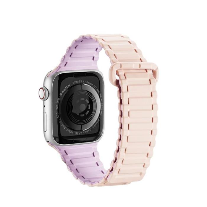 DuxDucis - Dux Ducis Apple Watch 6/7/8/SE (42/44/45/49mm) Armband Silicone Armored - Lila