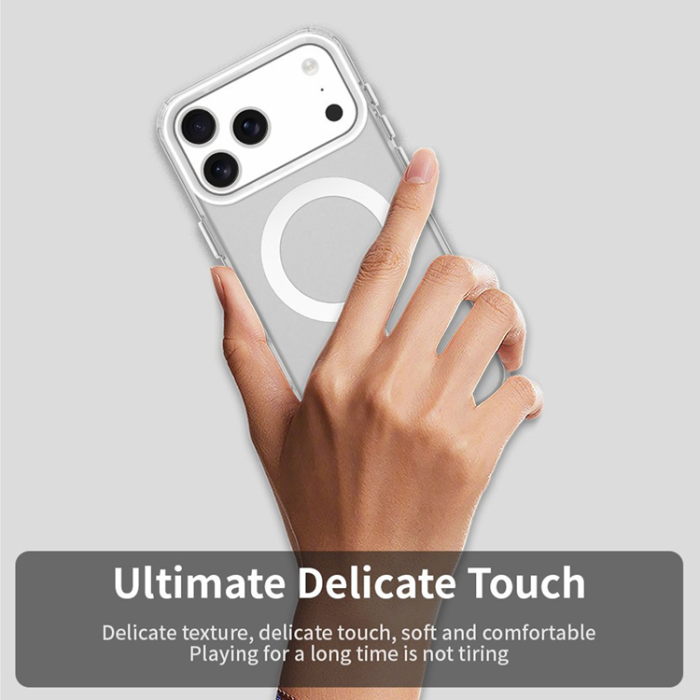 A-One Brand - iPhone 17 Pro Mobilskal MagSafe Anti Drop Hybrid - Vit
