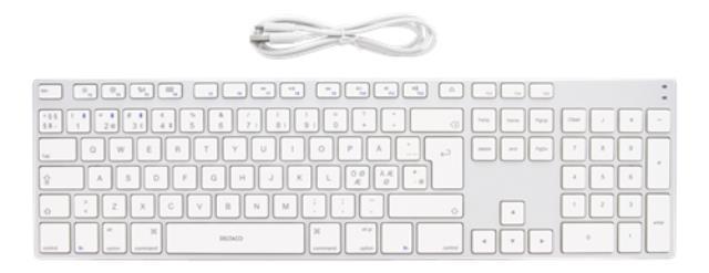 Deltaco Fullsize Bluetooth Tangentbord - Silver