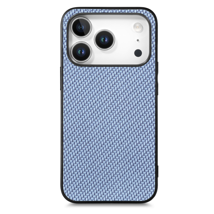 A-One Brand - iPhone 17 Pro Mobilskal Carbon Fiber PU Läder - Blå