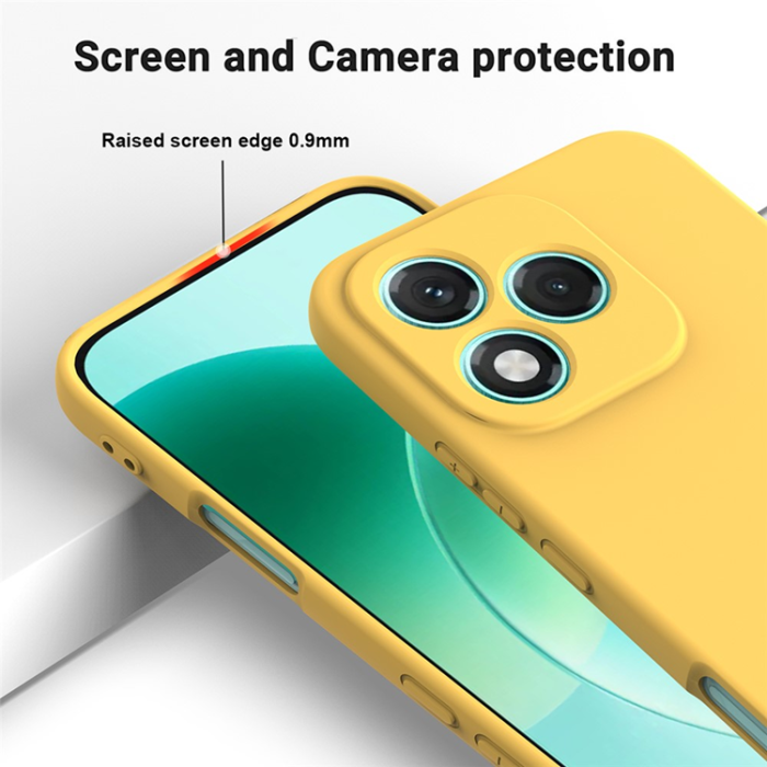 A-One Brand - Honor 400 Lite 5G Mobilskal Flytande Silikon - Gul
