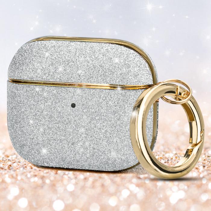 UTGATT5 - Kingxbar Bling Pods Glitter Skal AirPods 3 - Silver