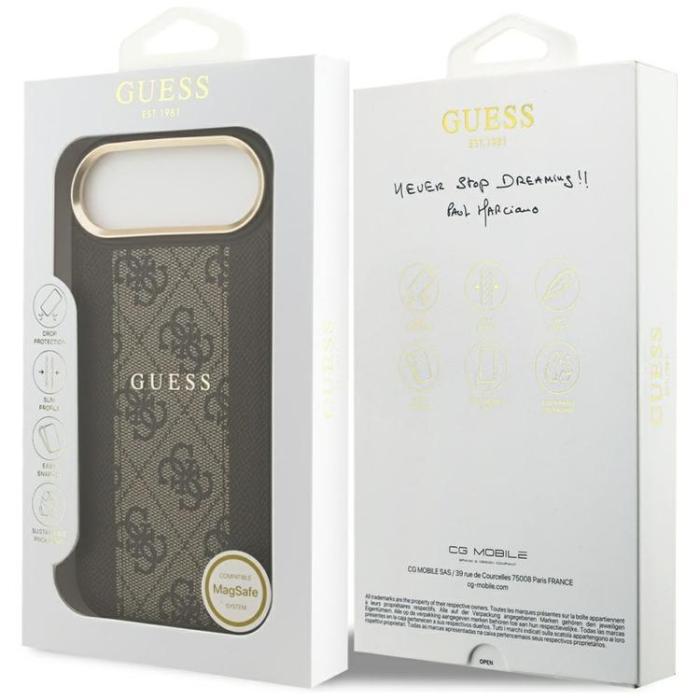 Guess - Guess iPhone Air Mobilskal MagSafe 4G Stripe - Brun