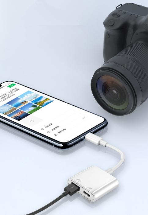 UTGATT1 - SiGN USB-C till USB-C & USB Kamera Adapter 5V, 1A - Vit