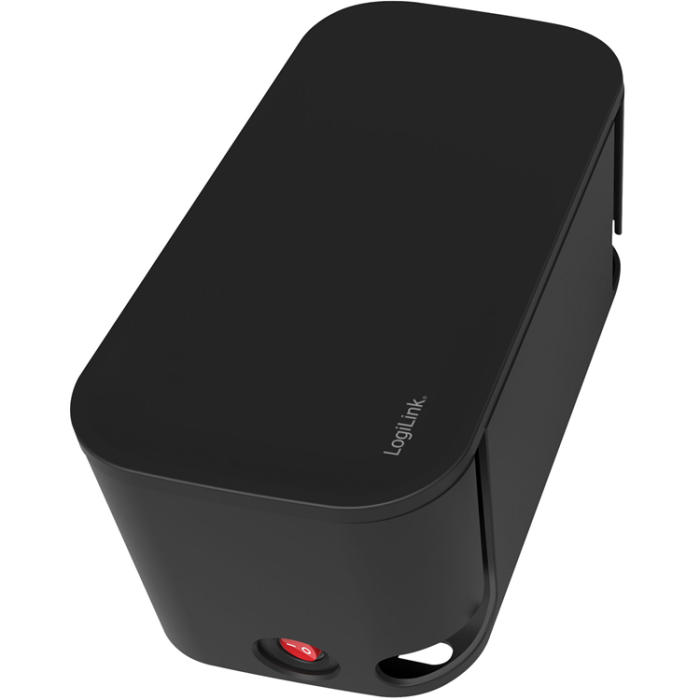LogiLink - LogiLink Cable box - Kabelgömma med grenuttag + USB-A/USB-C-laddning Svart
