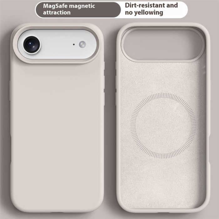 A-One Brand - iPhone 17 Air Mobilskal MagSafe Liquid Silikon+PC - Antikvit