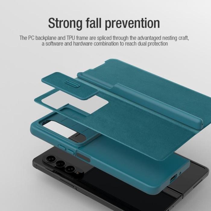 Nillkin - Nillkin Galaxy Z Fold 4 Fodral Qin Pro - Svart