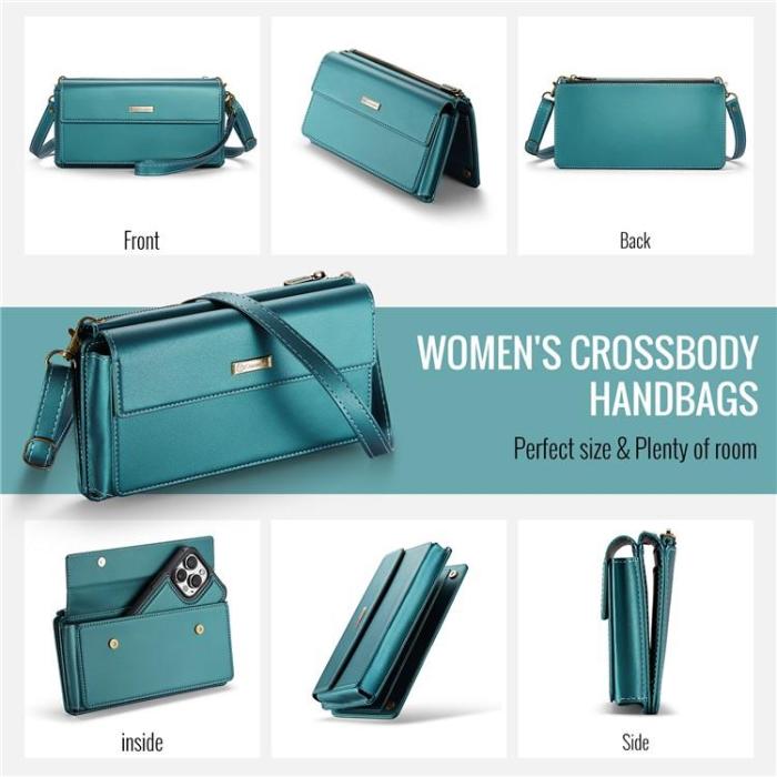 Caseme - CASEME Me20 Crossbody Väska 4.0-7.6'' Läder - Grön