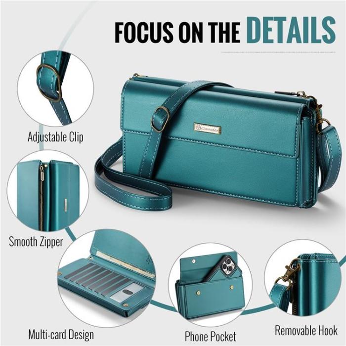 Caseme - CASEME Me20 Crossbody Väska 4.0-7.6'' Läder - Grön