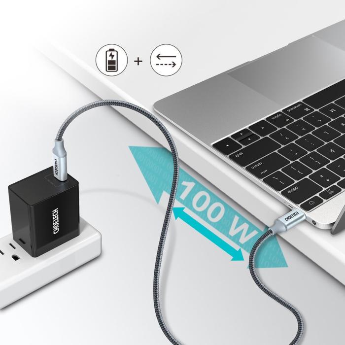 Choetech - Choetech USB-C till USB-C 5A 100W 1.8 m kabel - Grå