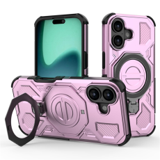 A-One Brand - iPhone 17 Mobilskal Rotating Kickstand - Rosa