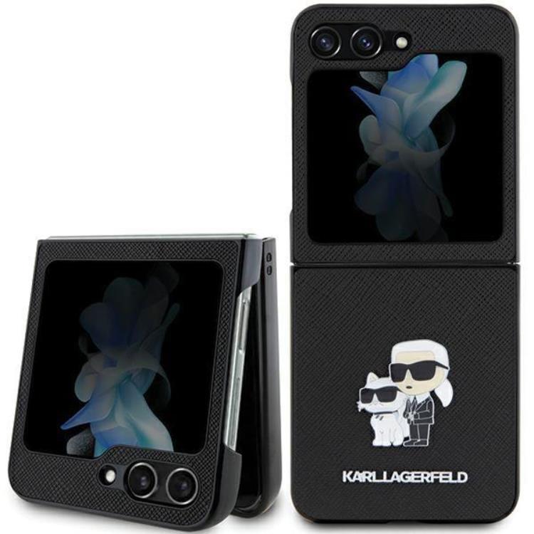 KARL LAGERFELD Galaxy Z Flip 5 Mobilskal Saffiano Karl&Choupette Pin | 2353 | AlltMobil