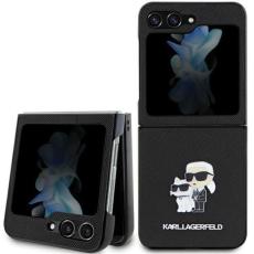 KARL LAGERFELD - KARL LAGERFELD Galaxy Z Flip 5 Mobilskal Saffiano Karl&Choupette Pin
