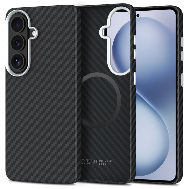 Tech-Protect Mobilskal För Galaxy S26 Magsafe Ion Carbon - Svart/Silver