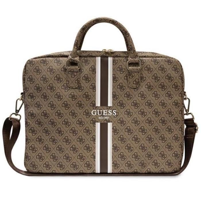 Guess - Guess Datorfodral 16'' Printed Stripes - Brun