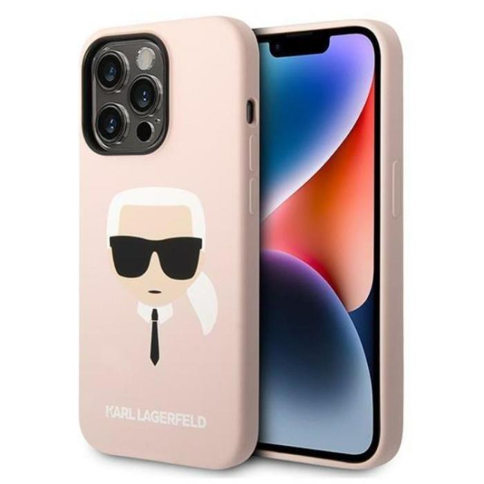 KARL LAGERFELD - Karl Lagerfeld iPhone 14 Pro Max Skal Magsafe Silicone Karls Head