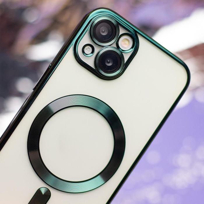 TelForceOne - iPhone 13 Magfodral Grönt Krom Finish Skyddande Stilrent