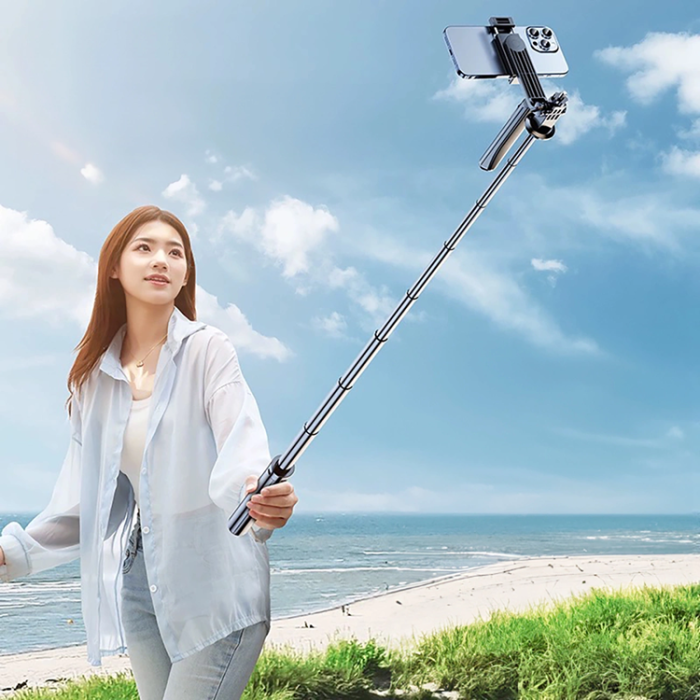 OEM - Selfiestick Teleskopstativ 1.75m Auminiumlegering Med Mobilhållare