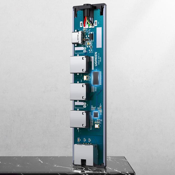 Ugreen - Ugreen Multifunktions Adapter HUB USB Typ-C - Grå