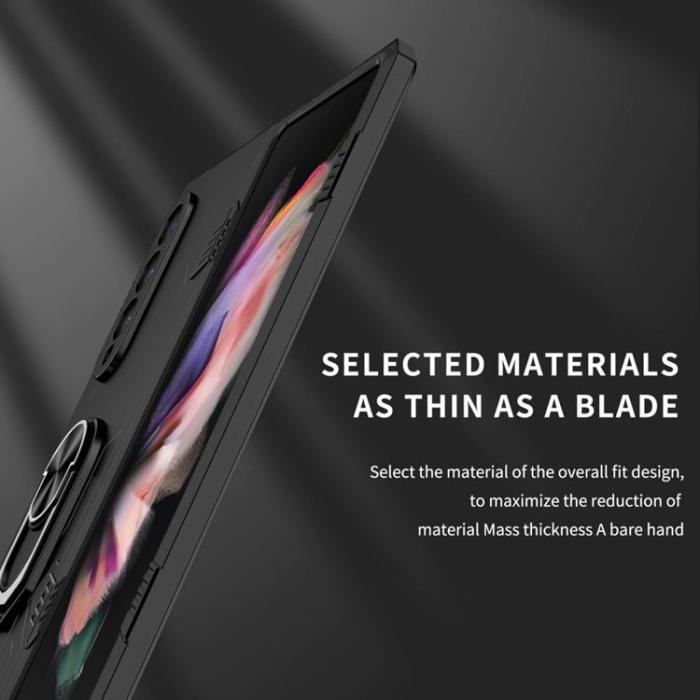 A-One Brand - Galaxy Z Fold 4 Skal Ringhållare - Svart
