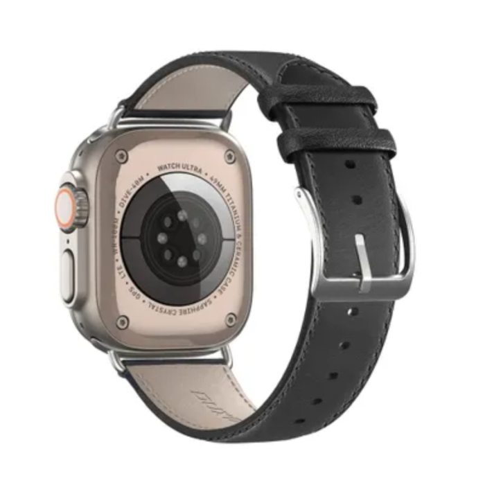 Dux Ducis - Dux Ducis Apple Watch Ultra 42/44/45/49mm Band Läder - Svart