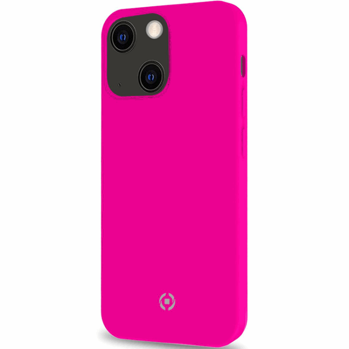 Celly - Celly iPhone 13 Mobilskal Cromo Soft Rubber - Fluo Rosa