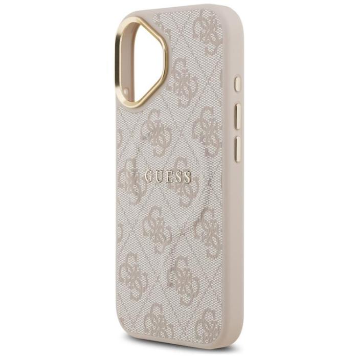 Guess - Guess iPhone 17 Mobilskal MagSafe 4G PU Classic Logo - Rosa