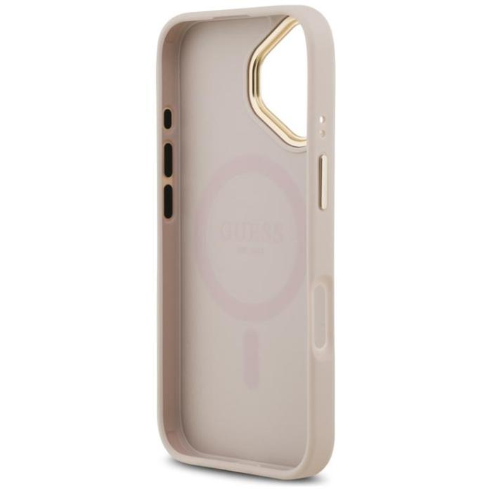 Guess - Guess iPhone 17 Mobilskal MagSafe 4G PU Classic Logo - Rosa