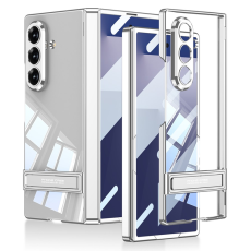 GKK - GKK Galaxy Z Fold 7 Mobilskal Magnetic Hinge Kickstand - Silver