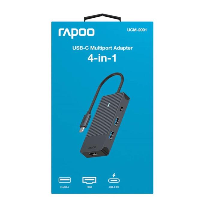 Rapoo - RAPOO Multiport UCM-2001 4-in-1 USB-C Adapter