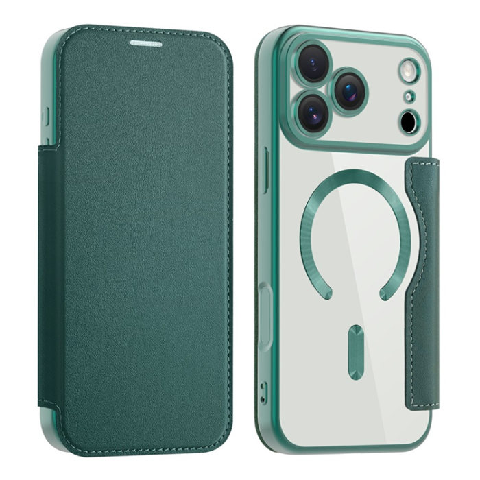 A-One Brand - iPhone 17 Pro Max Plånboksfodral Magsafe RFID Blocking - Grön