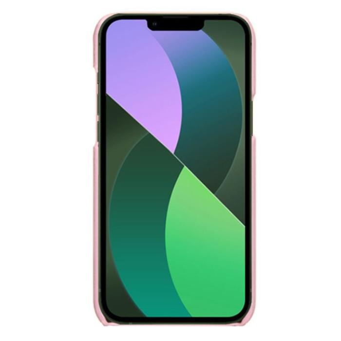 OEM - iPhone 14 Plus Skal Korthållare PU Läder - Rosa Guld