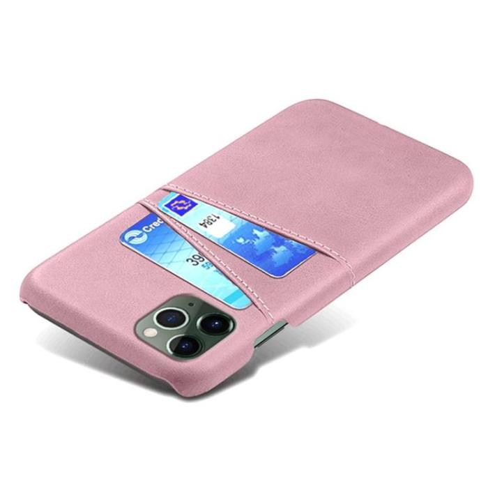 OEM - iPhone 14 Plus Skal Korthållare PU Läder - Rosa Guld