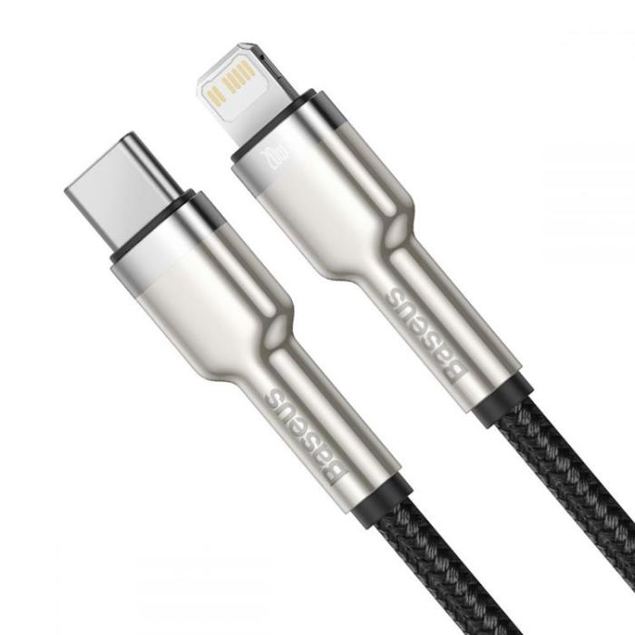 BASEUS - Baseus Cafule Metal USB-A till Lightning kabel Pd20w 1m - Svart