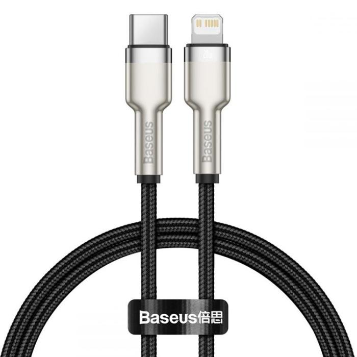 BASEUS - Baseus Cafule Metal USB-A till Lightning kabel Pd20w 1m - Svart