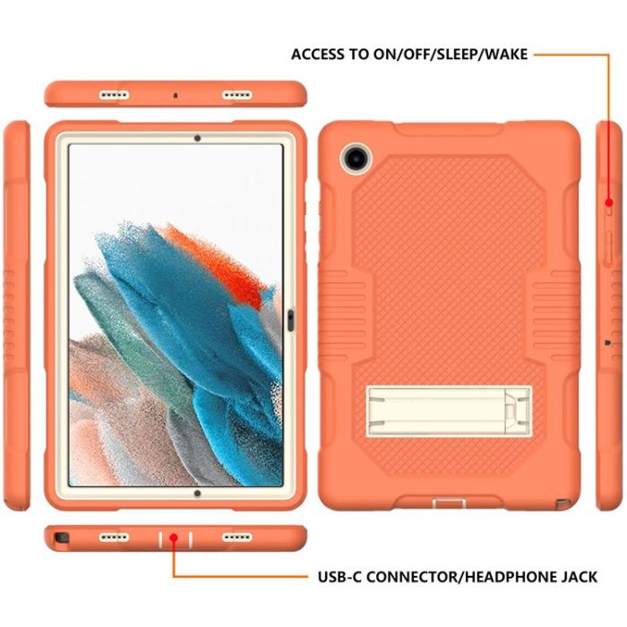A-One Brand - Galaxy Tab A8 10.5 (2021) Skal Robot B2 Kickstand - Orange