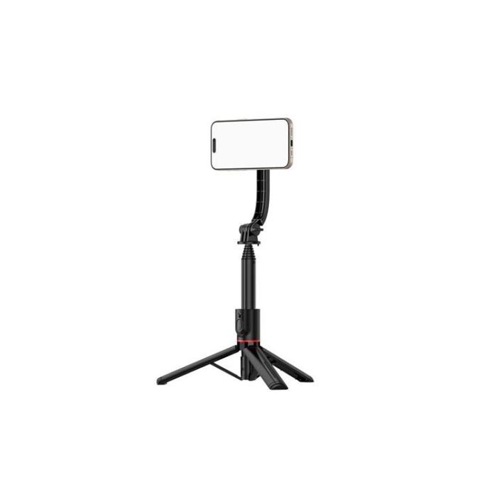 OEM - Selfiestick med stativ MagSafe och fjärrkontroll Bluetooth L20 - Svart