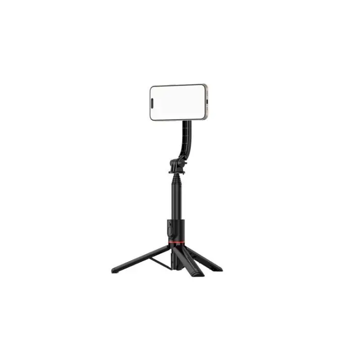 OEM - Selfiestick med stativ MagSafe och fjärrkontroll Bluetooth L20 - Svart
