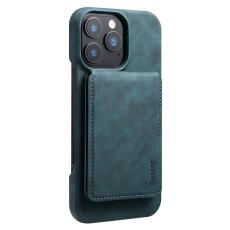DENIOR - DENIOR D28 Mobilskal till iPhone 16 Pro Max &Auml;kta L&auml;der Bl&aring;