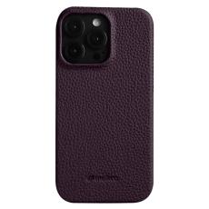 Melkco - MELKCO Mobilskal f&ouml;r iPhone 15 Pro, PC med &auml;kta l&auml;der, Lila