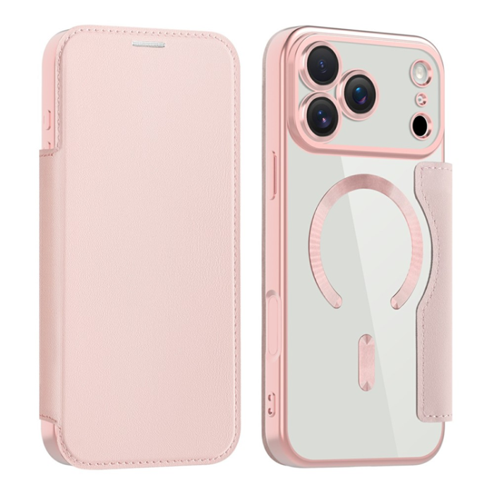 A-One Brand - iPhone 17 Pro Max Plånboksfodral MagSafe RFID - Rosa