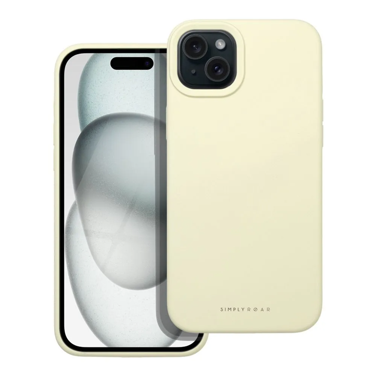 Roar iPhone 15 Plus Mobilskal Roar Cloud Skin - Ljusgul | 2353 | AlltMobil