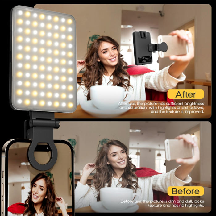 OEM - Bärbar Selfielampa för Liveströmmande Videokonferenser 2000mAh XJ103 Pro