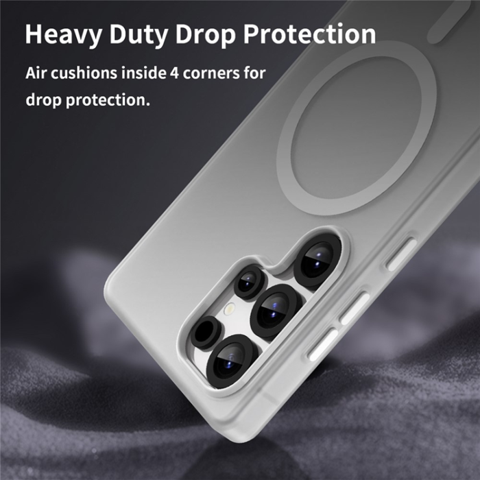 A-One Brand - Galaxy S25 Ultra Mobilskal MagSafe Slim Matte - Vit
