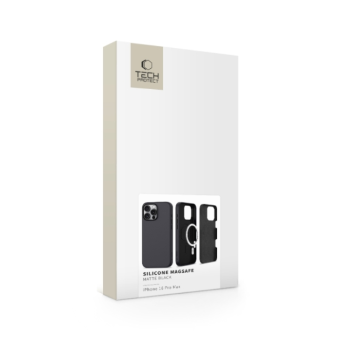Tech-Protect - Tech-Protect iPhone 16 Pro Mobilskal Magsafe Silikon - Svart