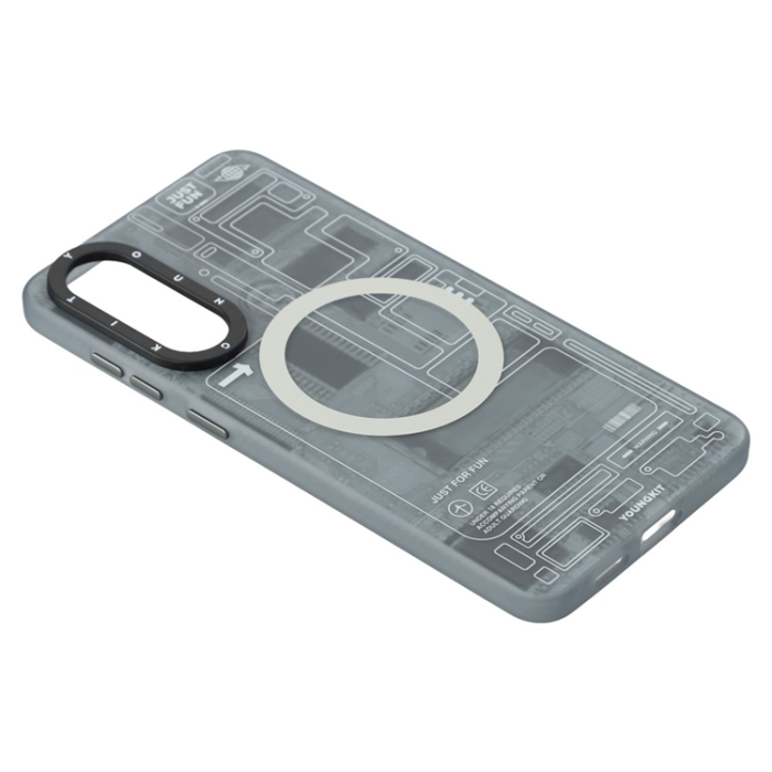YOUNGKIT - YOUNGKIT Galaxy S25 Edge Mobilskal MagSafe IMD Circuit - Svart