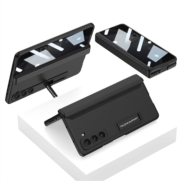 GKK - GKK Galaxy Z Fold 5 Mobilskal Kickstand med Privacy Skärmskydd
